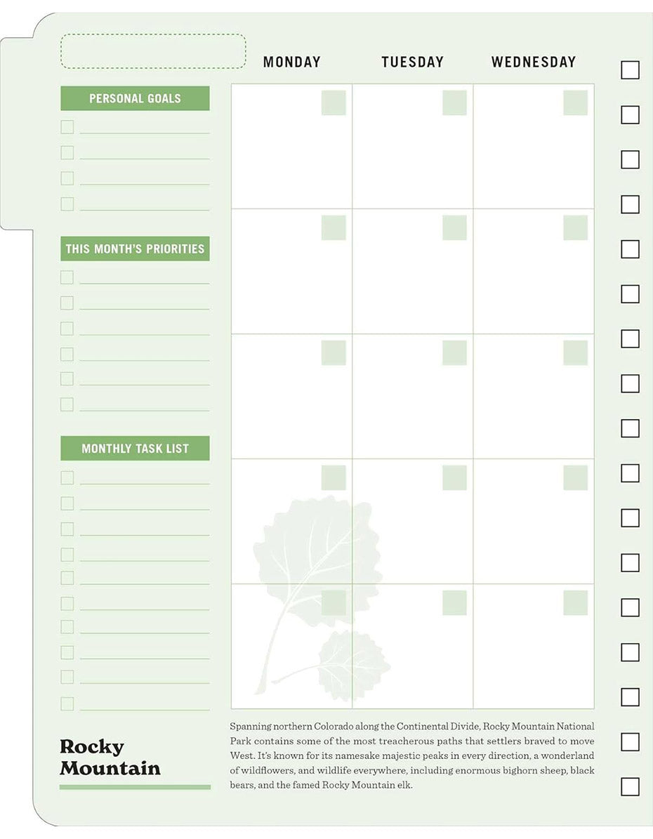 Art of the National Parks Undated Planner